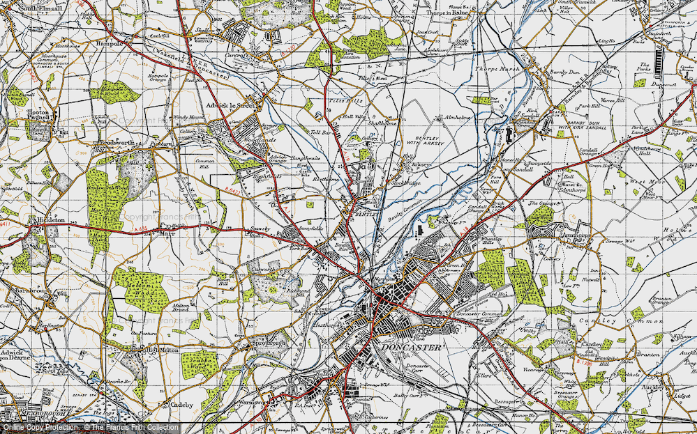 Old Map of Bentley, 1947 in 1947