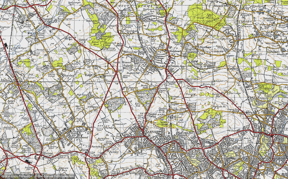 Old Map of Bentley Heath, 1946 in 1946