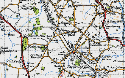 Old map of Bentley Heath in 1947