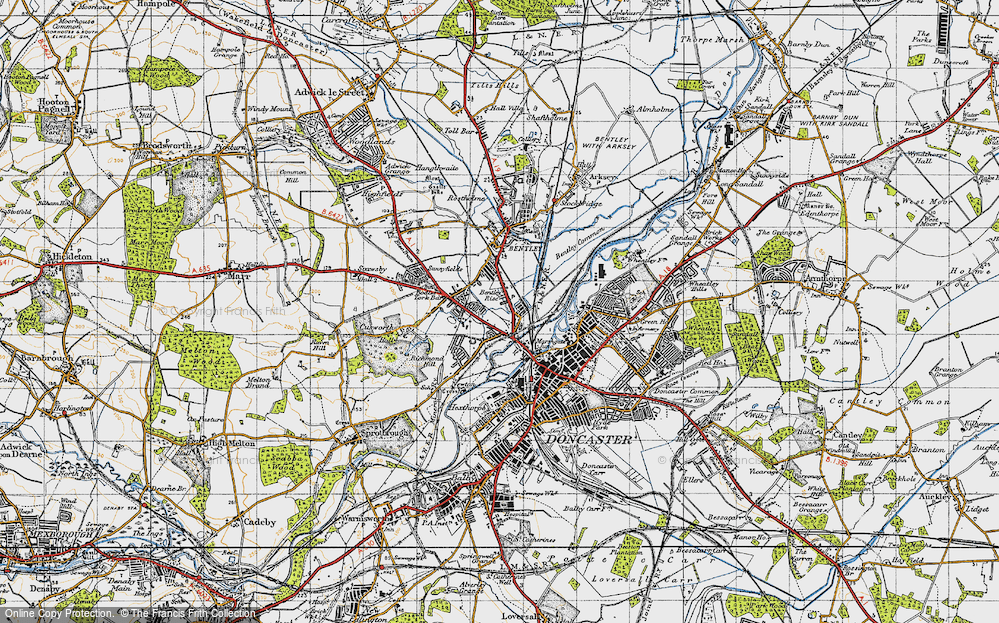 Old Map of Bentley Rise, 1947 in 1947