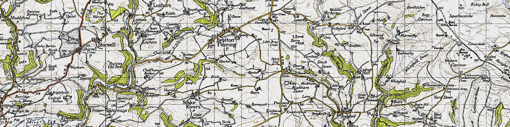 Old map of Benton in 1946