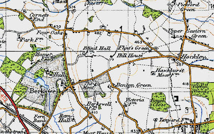 Old map of Benton Green in 1947