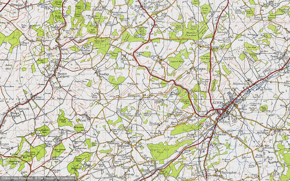 Old Map of Bentworth, 1945 in 1945