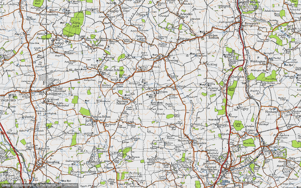 Old Map of Berden, 1946 in 1946