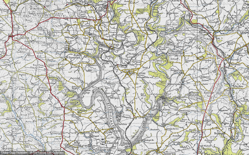 Old Map of Bere Alston, 1946 in 1946