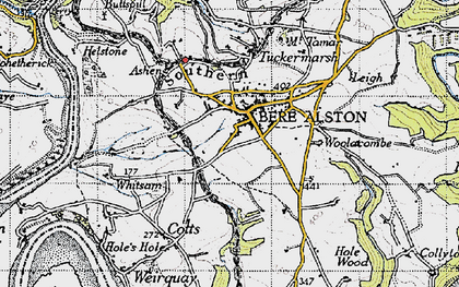 Old map of Bere Alston in 1946