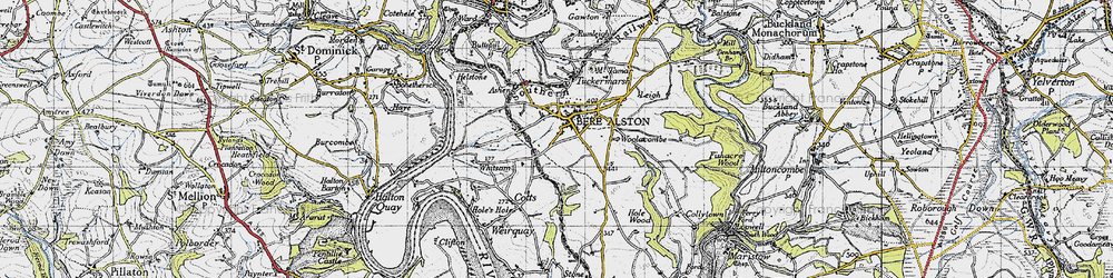 Old map of Bere Alston in 1946