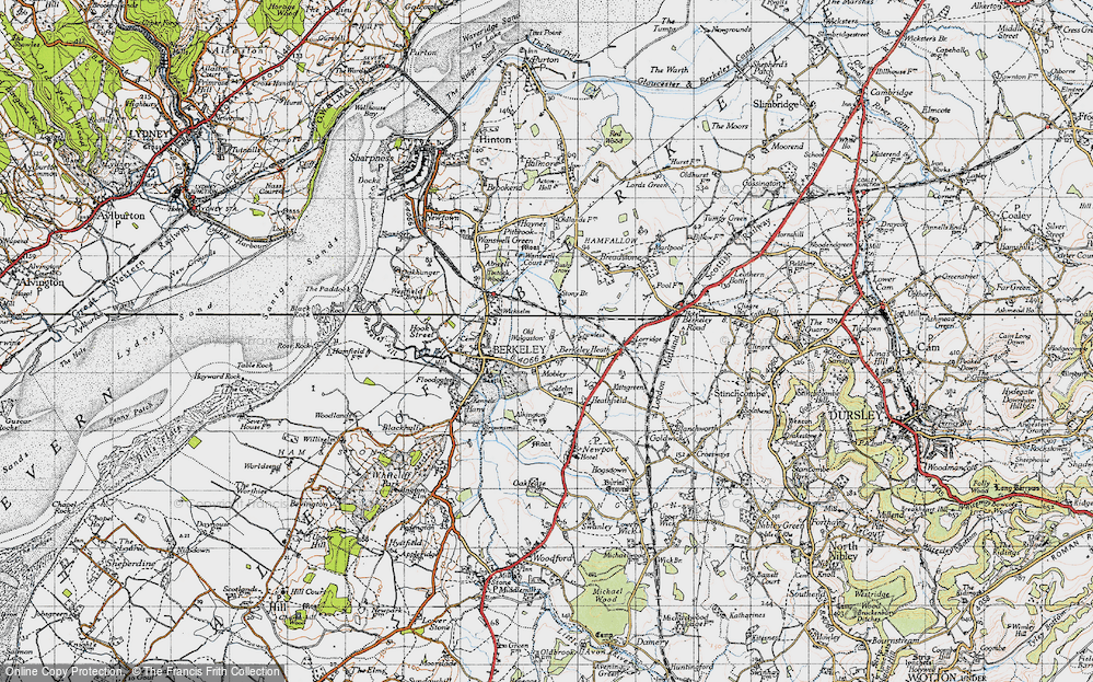 Old Map of Historic Map covering Bushy Grove in 1946