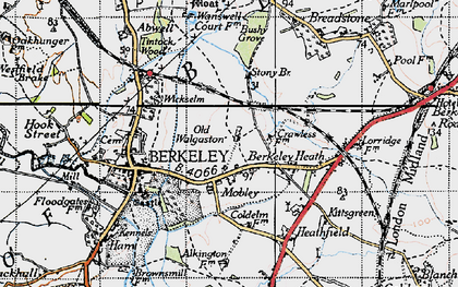 Old map of Berkeley Heath in 1946