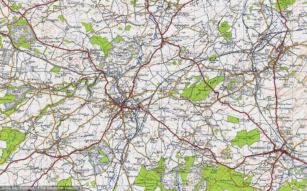 Old Map of Berkley Down, 1946 in 1946