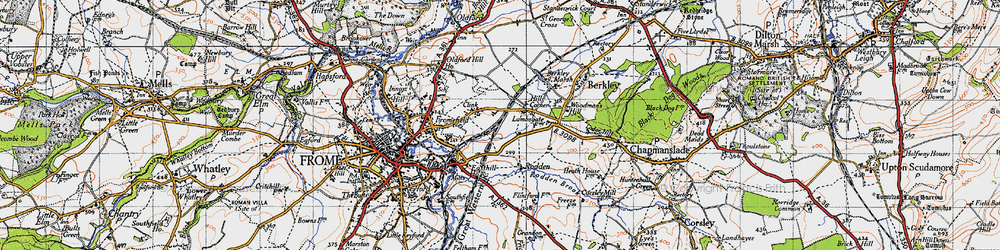 Old map of Berkley Down in 1946