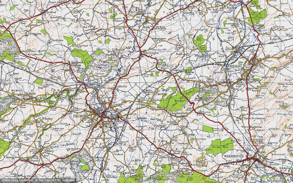 Old Map of Berkley Marsh, 1946 in 1946