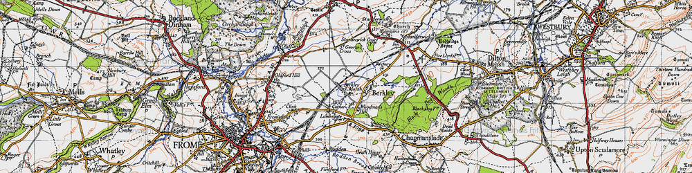 Old map of Berkley Marsh in 1946