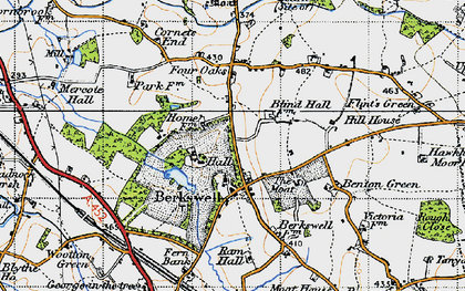 Old map of Berkswell in 1947