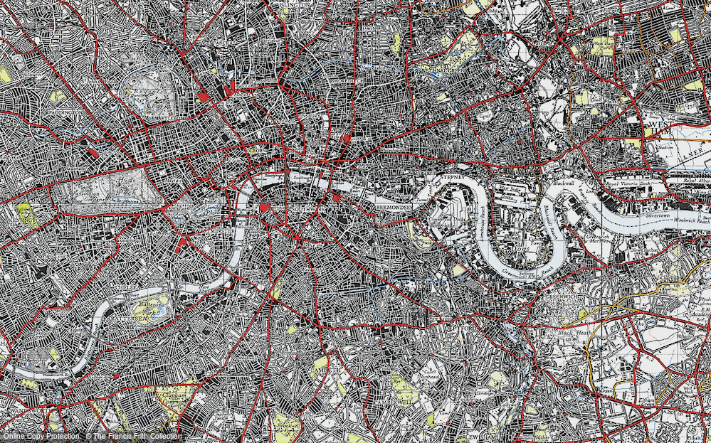 Old Map of Bermondsey, 1946 in 1946