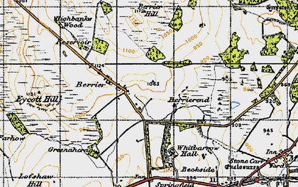 Old map of Berrier End in 1947