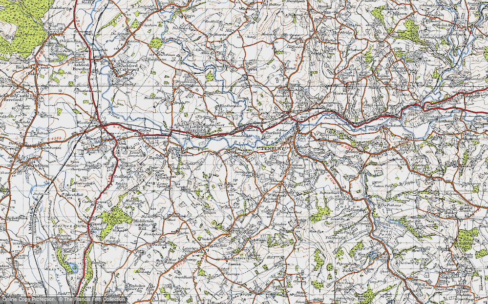 Old Map of Berrington, 1947 in 1947