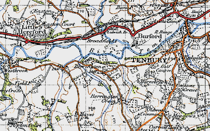 Old map of Berrington in 1947