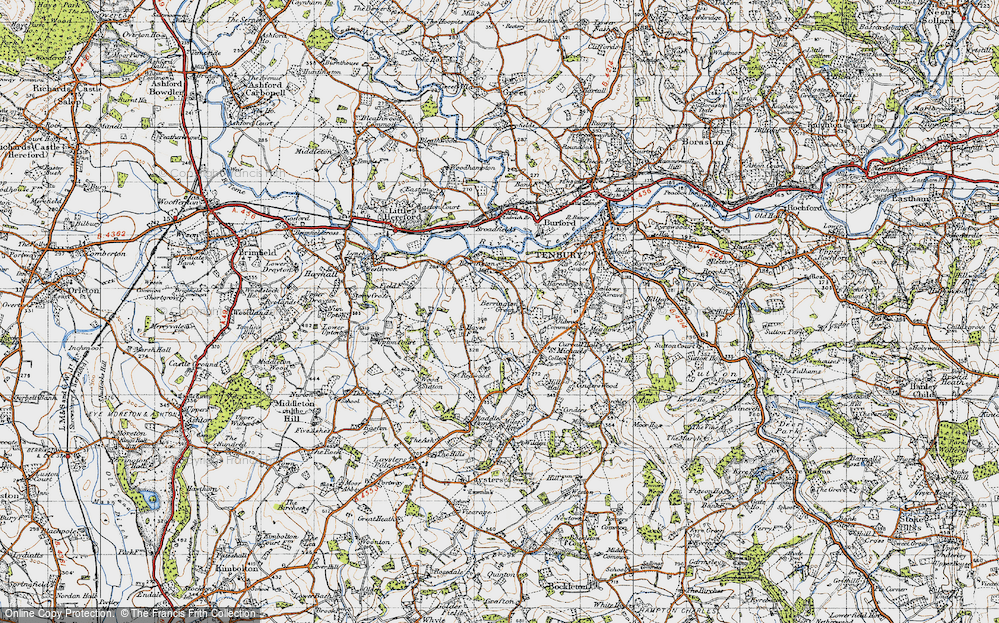 Old Map of Berrington Green, 1947 in 1947