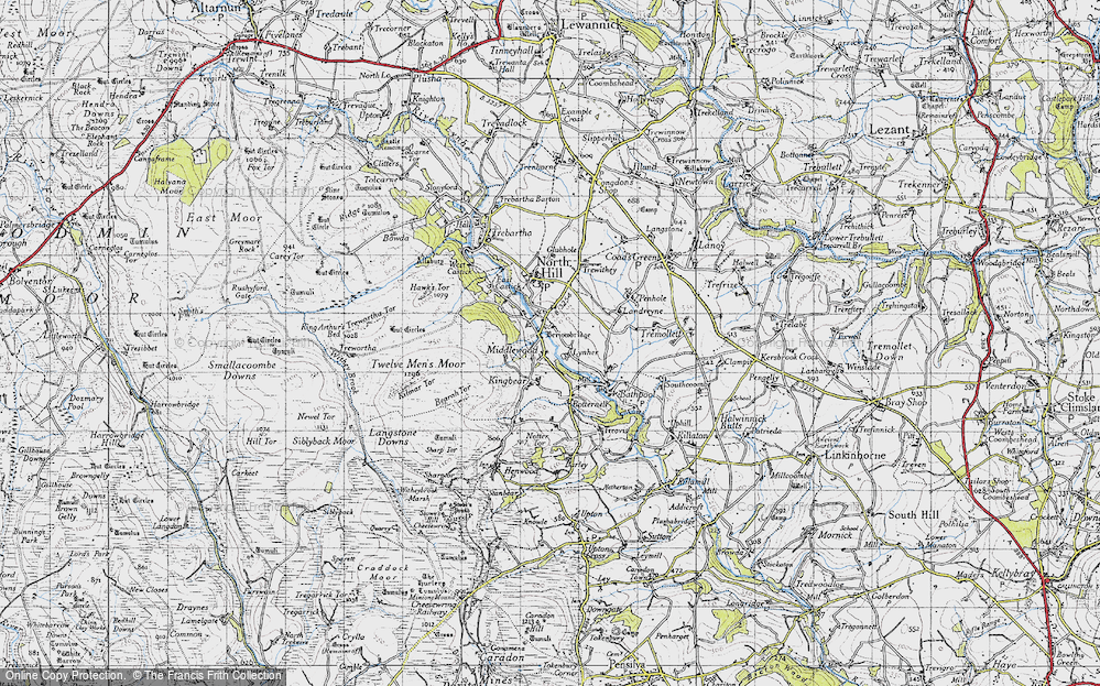 Old Map of Berriowbridge, 1946 in 1946