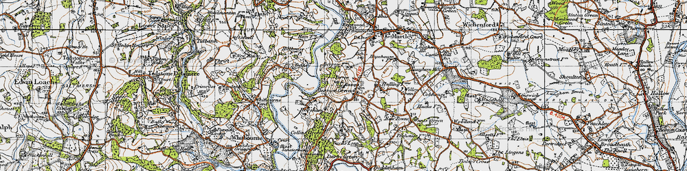 Old map of Berrow Hill in 1947