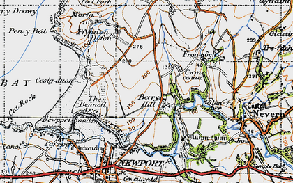 Old map of Bennett, The in 1947