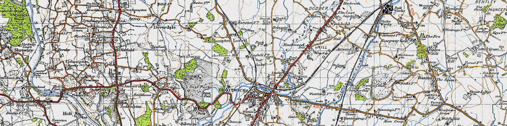 Old map of Berry Hill in 1947
