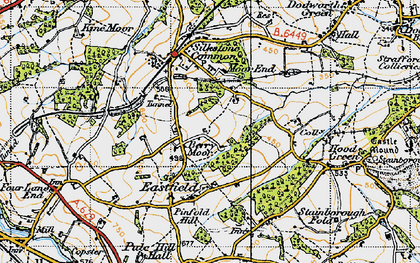 Old map of Berry Moor in 1947