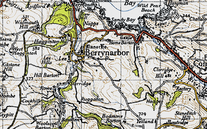 Old map of Berrynarbor in 1946