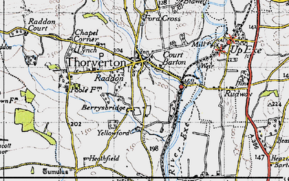 Old map of Berrysbridge in 1946