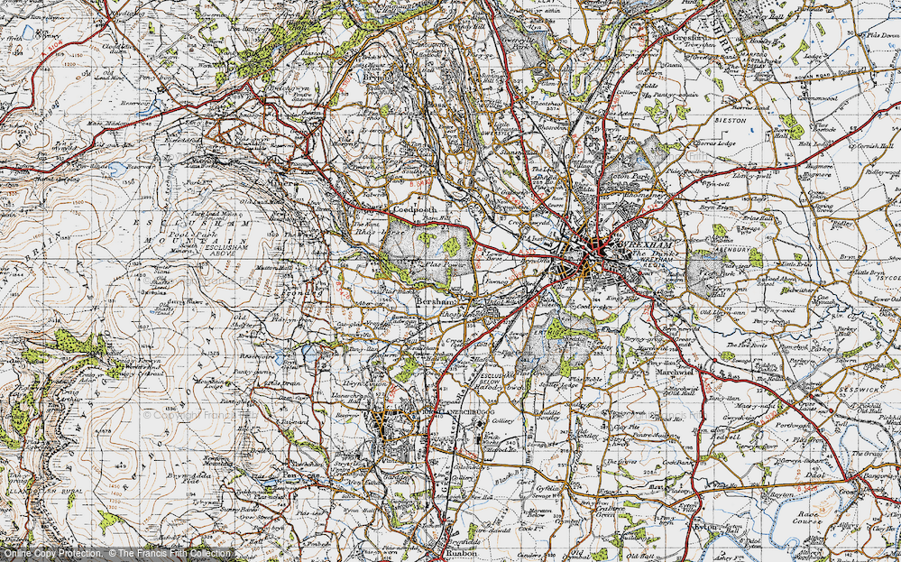 Old Map of Bersham, 1947 in 1947