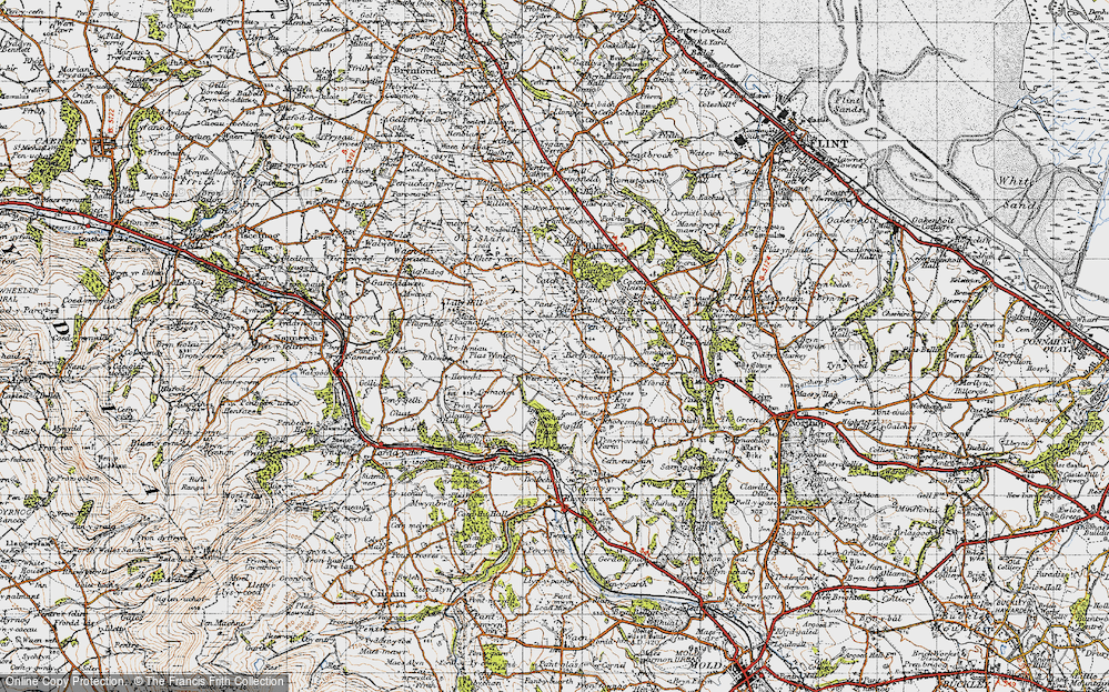Old Map of Berth-ddu, 1947 in 1947