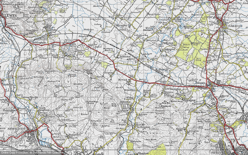 Old Map of Berwick, 1940 in 1940
