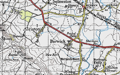 Old map of Berwick Sta in 1940