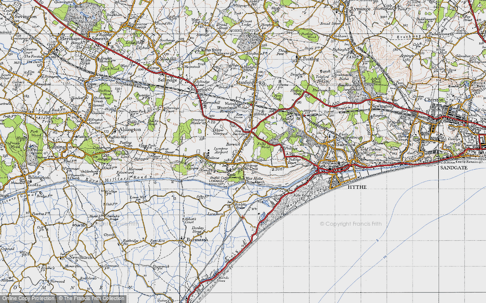 Old Map of Berwick, 1947 in 1947
