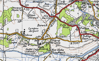 Old map of Berwick in 1947