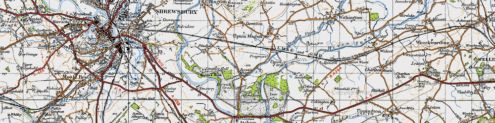 Old map of Berwick Wharf in 1947