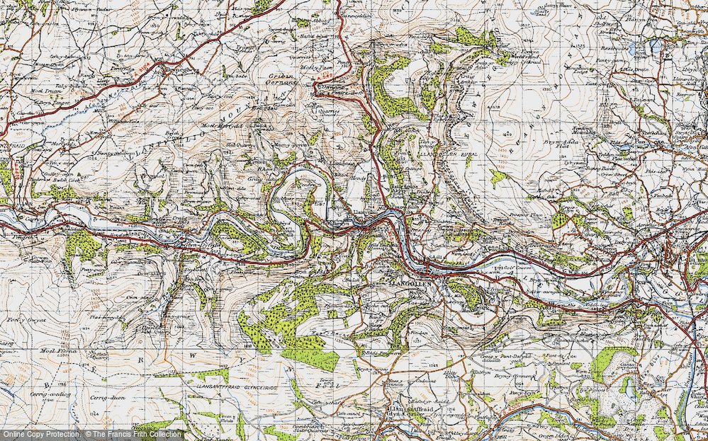 Old Map of Berwyn, 1947 in 1947