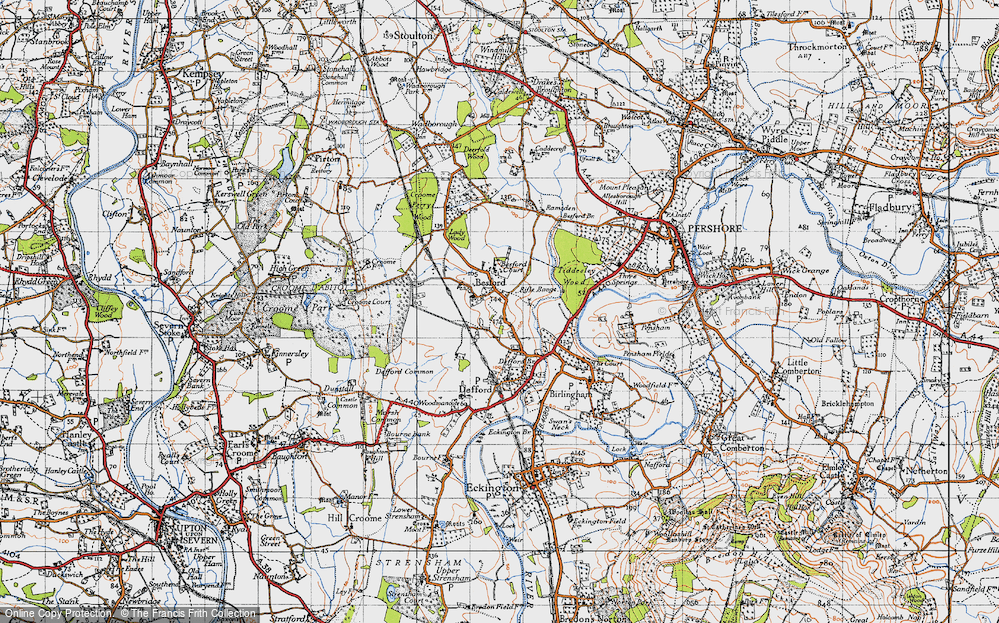 Old Map of Besford, 1946 in 1946