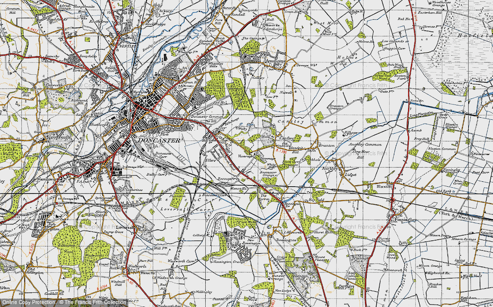 Old Map of Bessacarr, 1947 in 1947