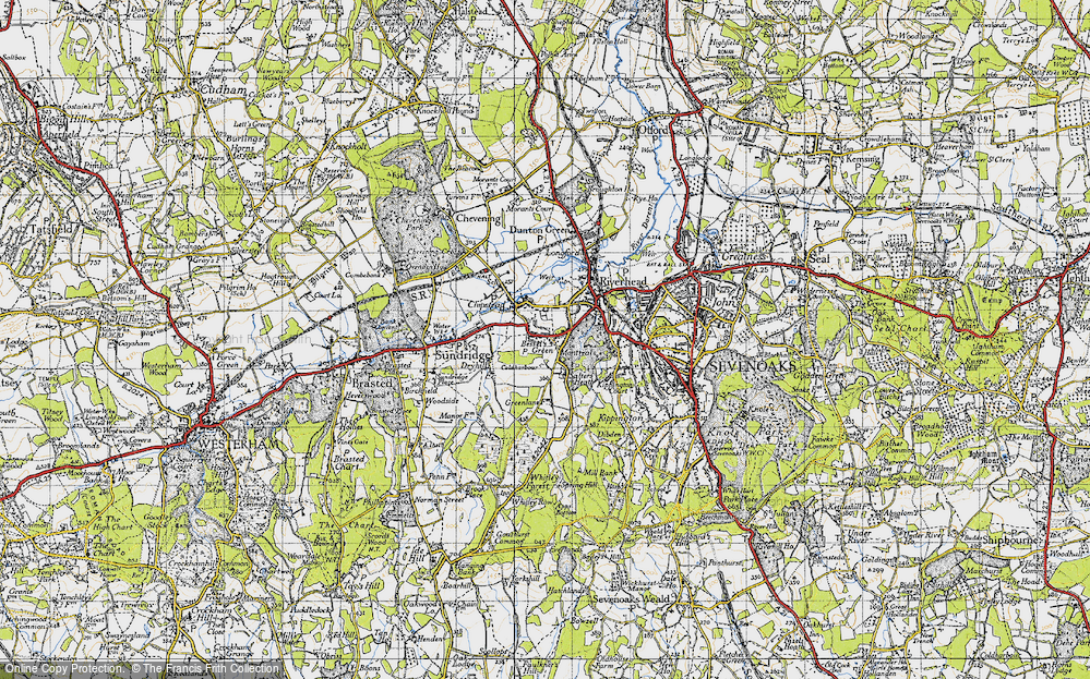 Old Map of Bessels Green, 1946 in 1946
