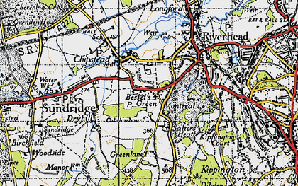 Old map of Bessels Green in 1946