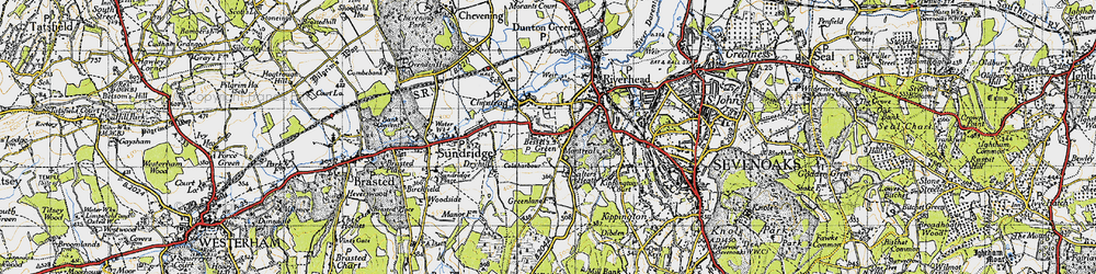 Old map of Bessels Green in 1946