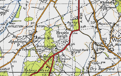 Old map of Bessels Leigh in 1947
