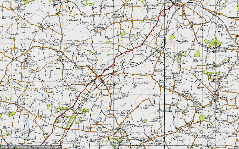 Old Map of Besthorpe, 1946 in 1946