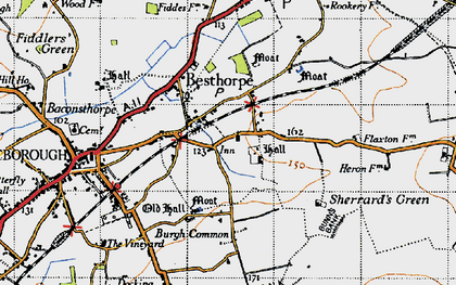 Old map of Besthorpe in 1946