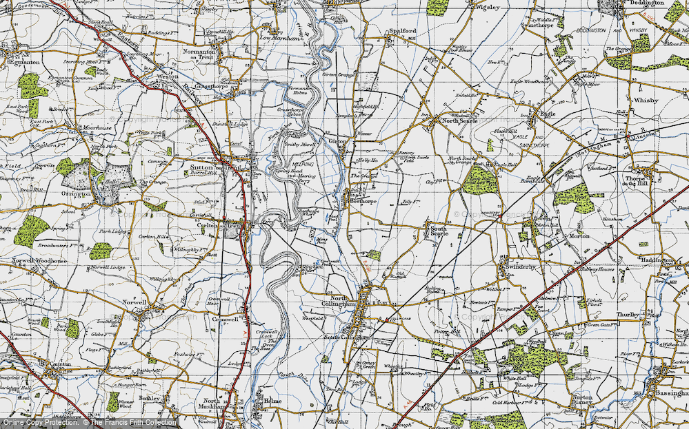 Old Map of Besthorpe, 1947 in 1947