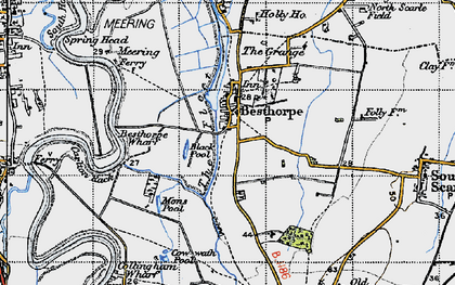Old map of Besthorpe in 1947