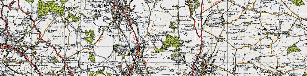 Old map of Bestwood Village in 1946