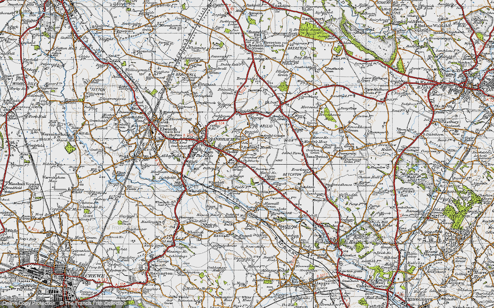 Old Map of Betchton Heath, 1947 in 1947